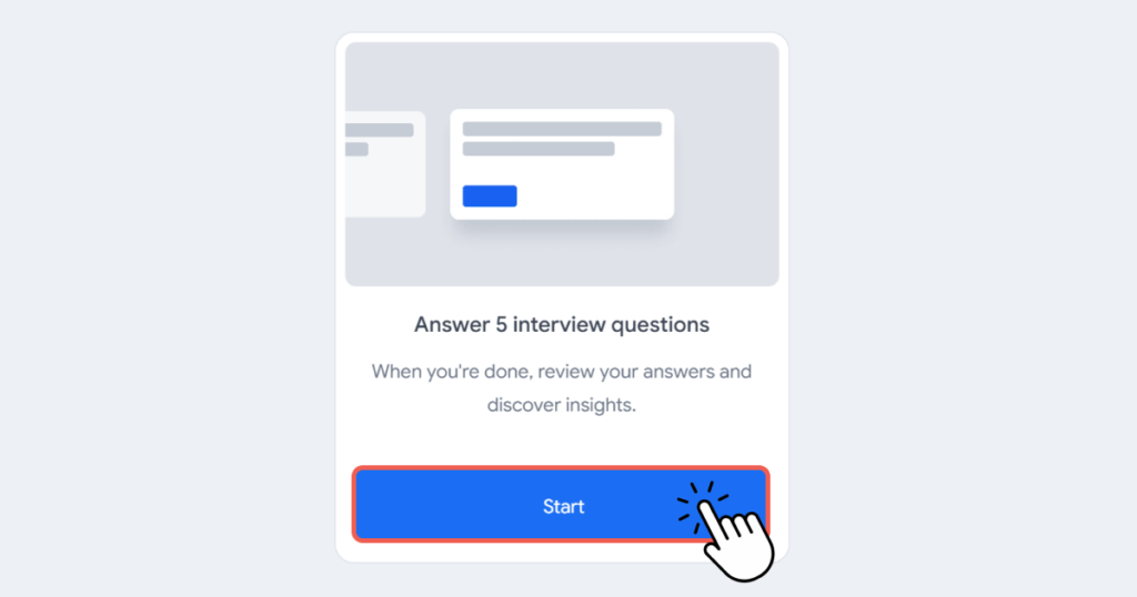 start answering 5 questions in the google interview warmup